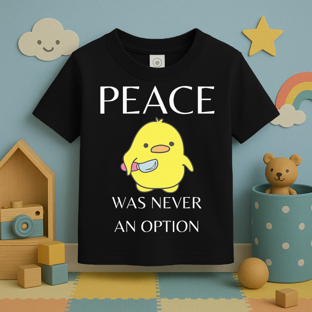 Peace Was Never An Option Duck With Knife Duck With Knife Toddler T-Shirt
