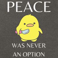Peace Was Never An Option Duck With Knife Duck With Knife Cotton Canvas Backpack