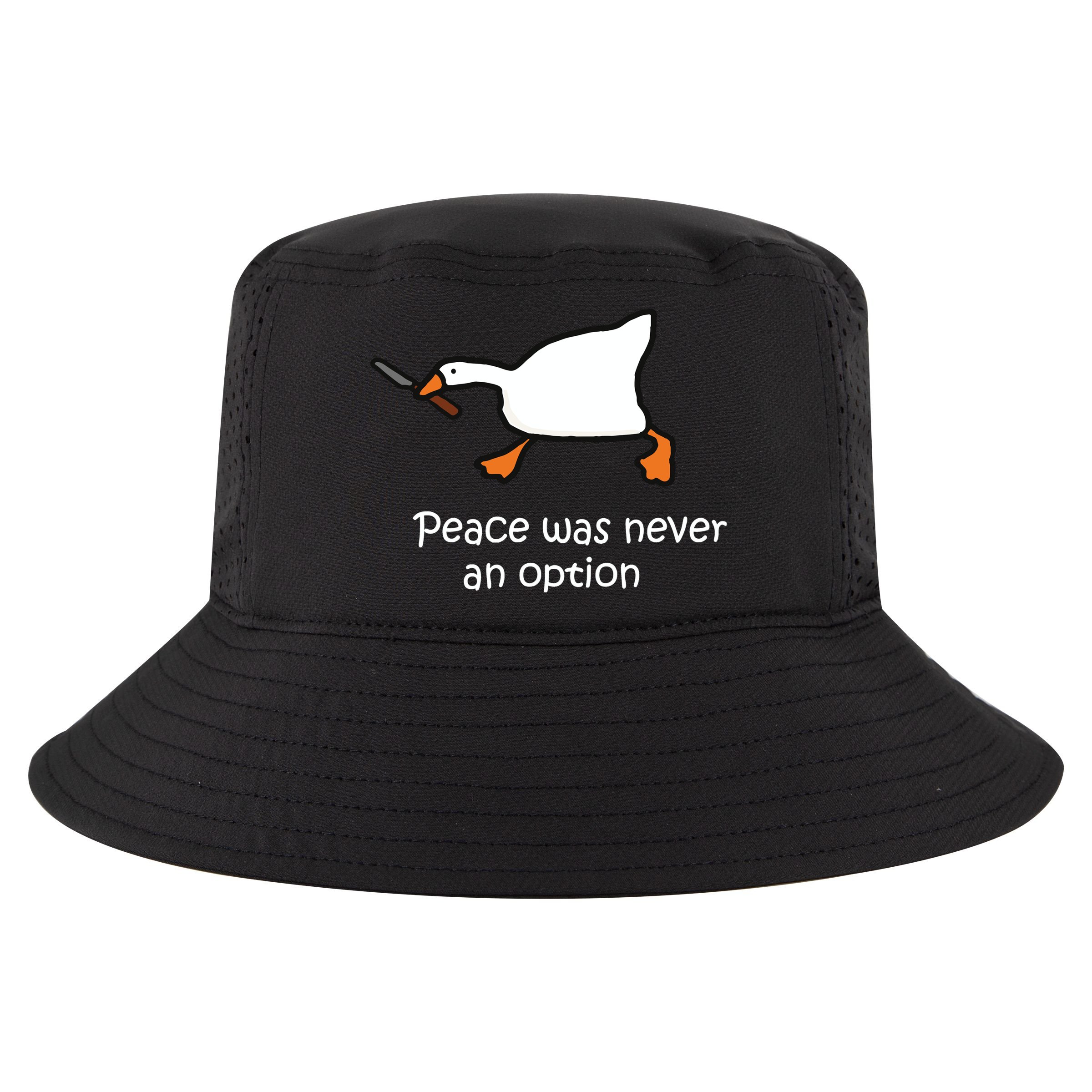 Peace Was Never An Option Murder Duck Cool Comfort Performance Bucket Hat