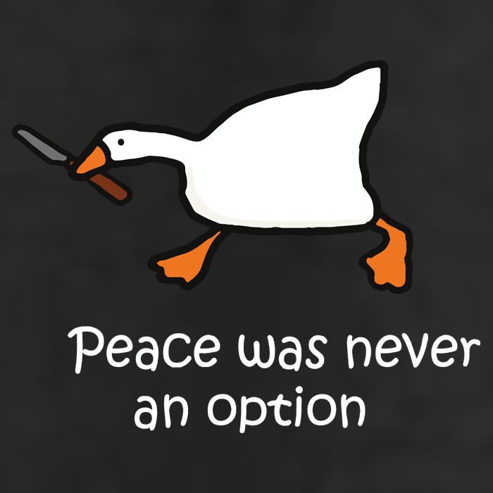 Peace Was Never An Option Murder Duck 7 Panel Mesh Trucker Snapback Hat