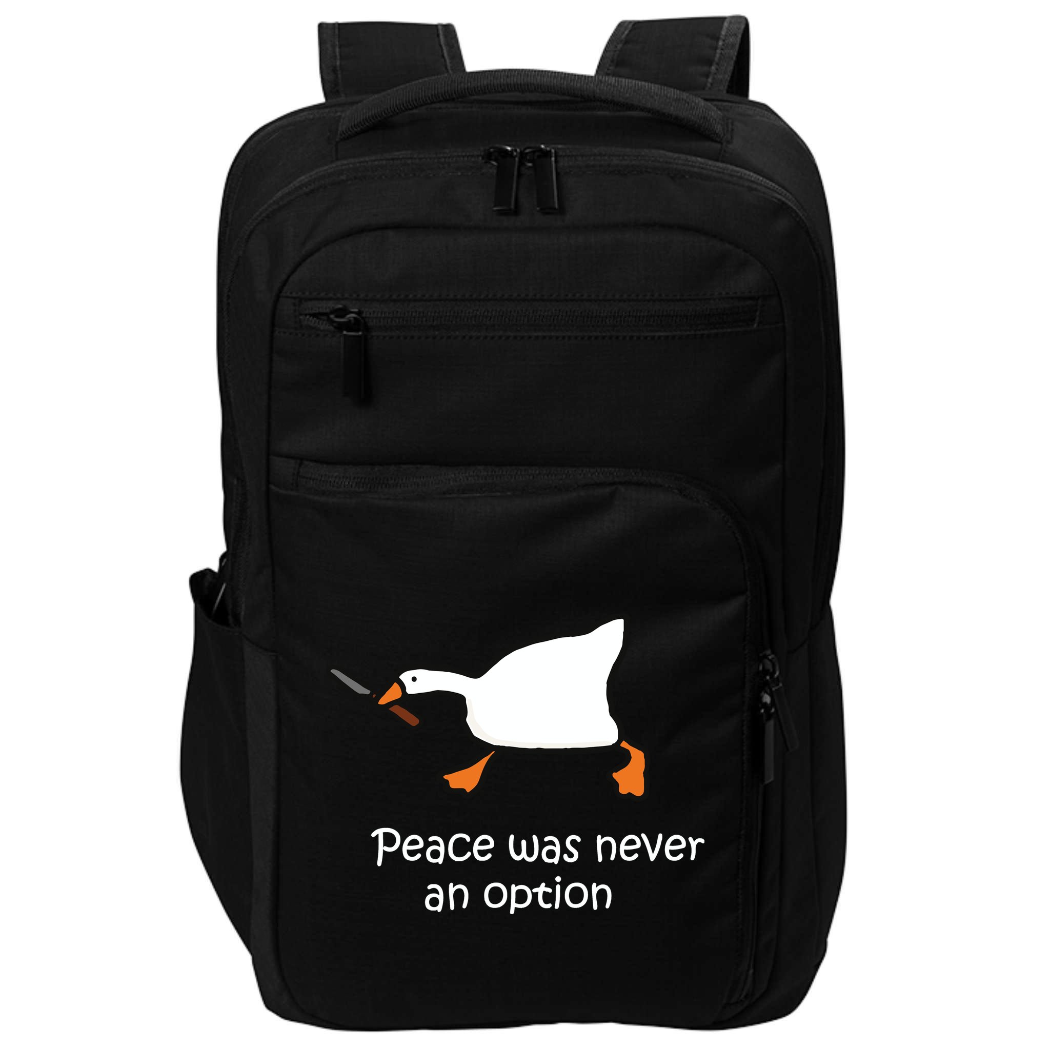 Peace Was Never An Option Murder Duck Impact Tech Backpack