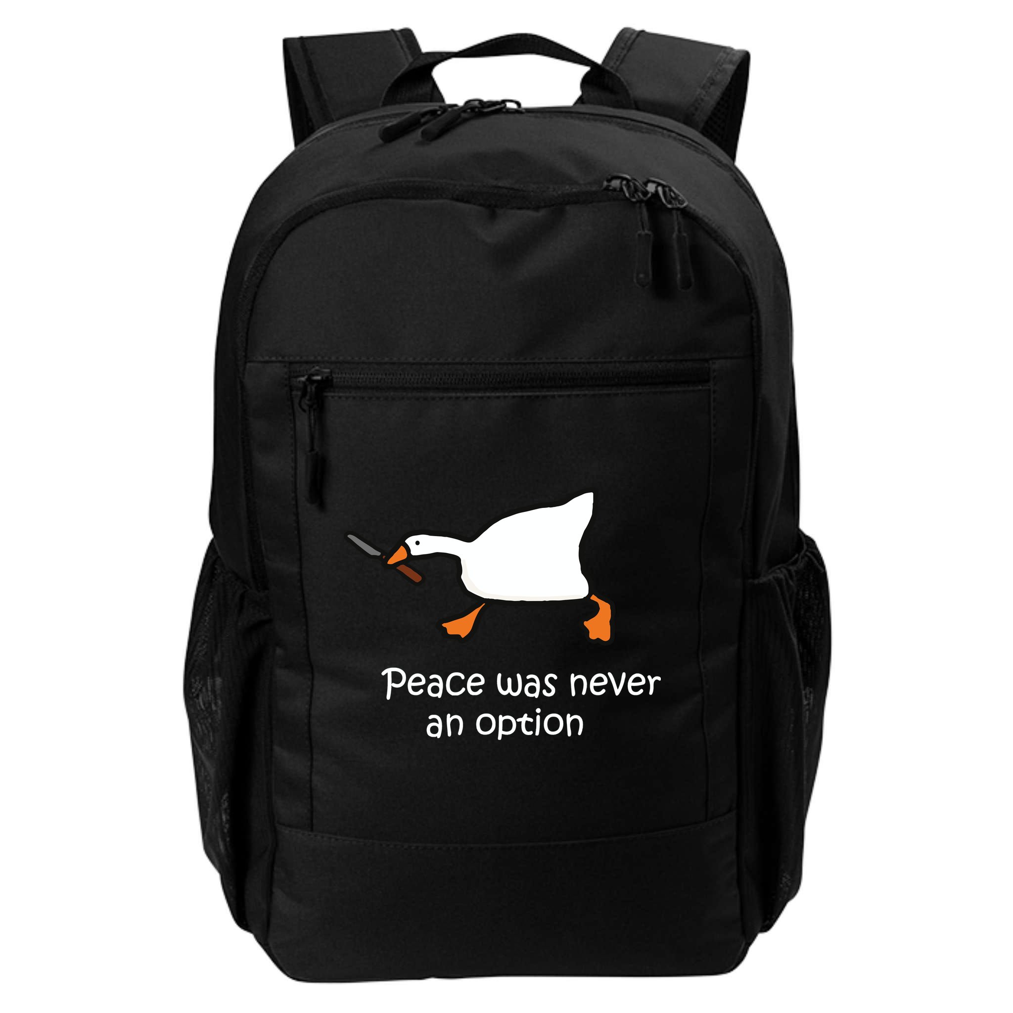Peace Was Never An Option Murder Duck Backpack