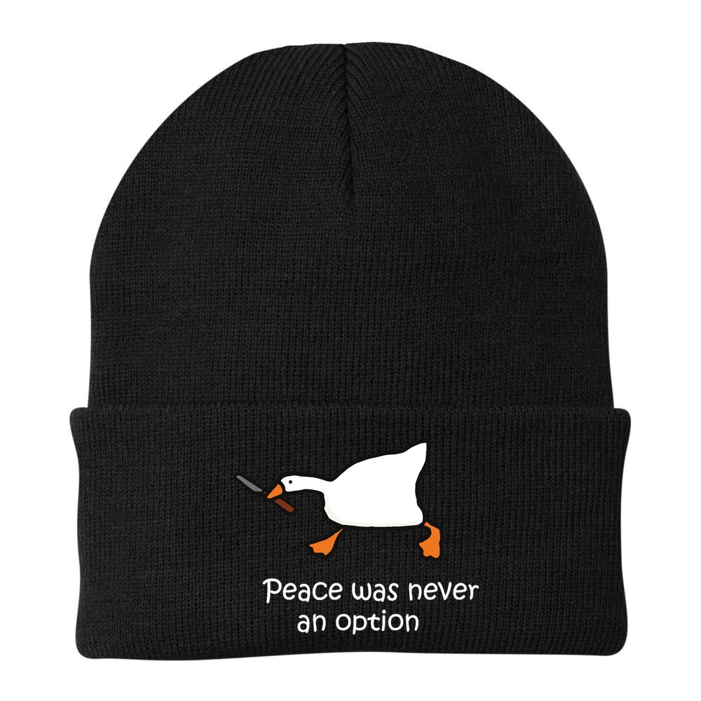 Peace Was Never An Option Murder Duck Beanie