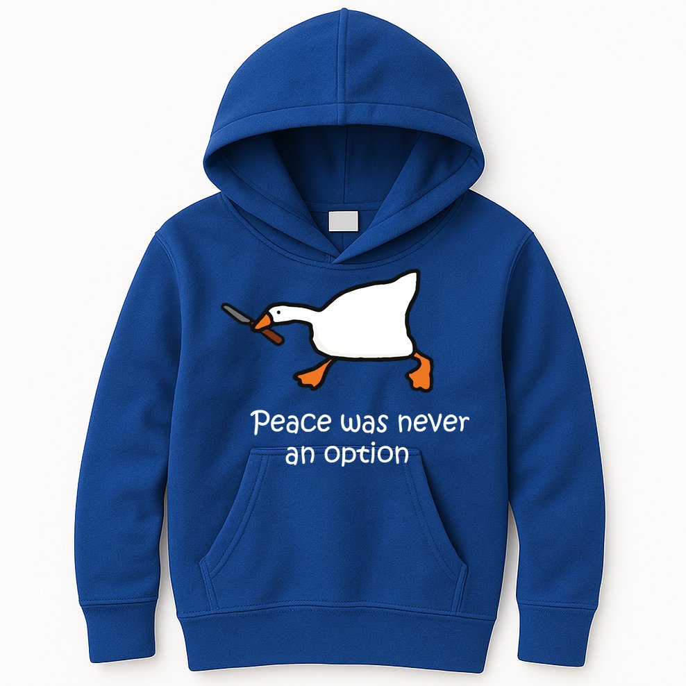 Peace Was Never An Option Murder Duck Kids Hoodie