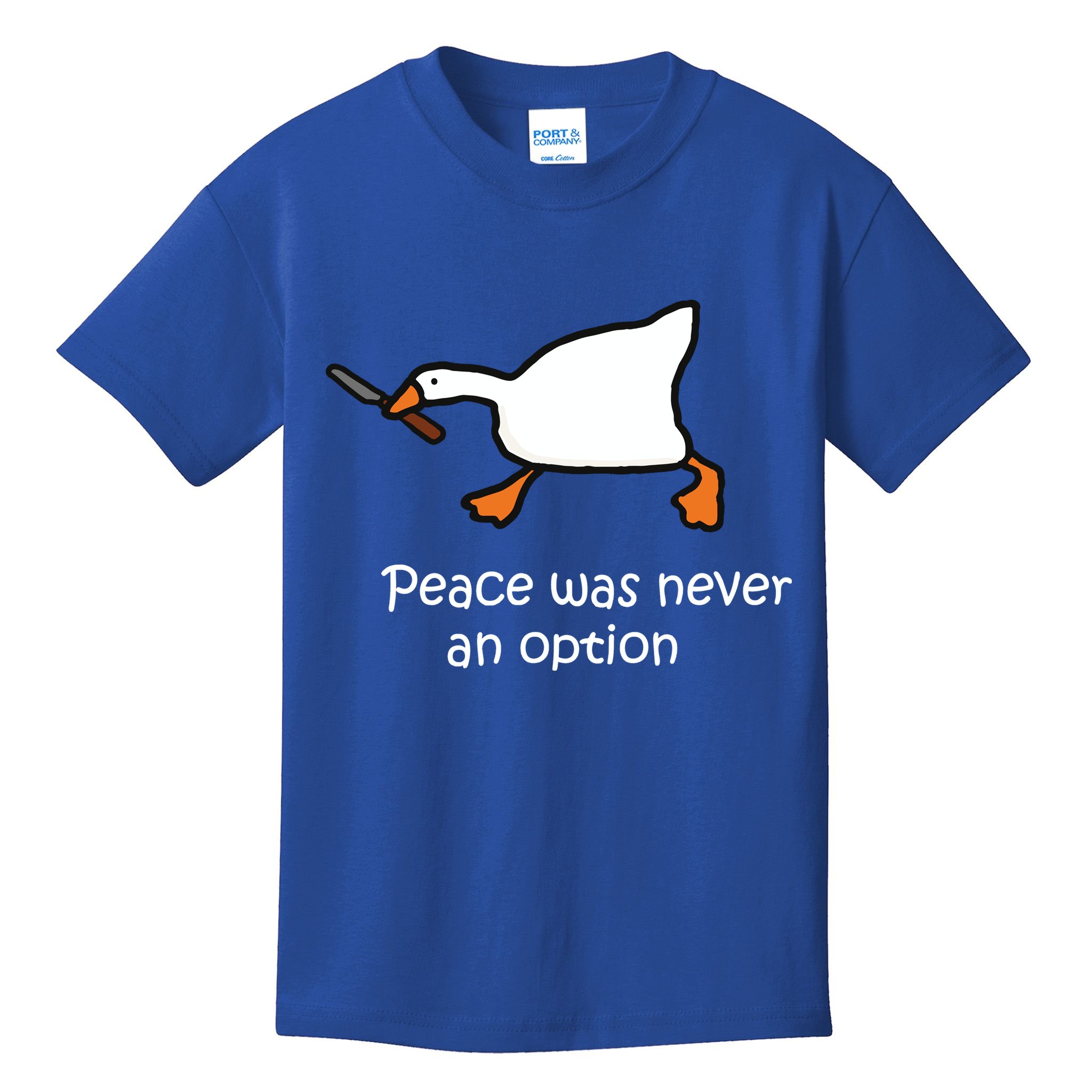 Peace Was Never An Option Murder Duck Kids T-Shirt