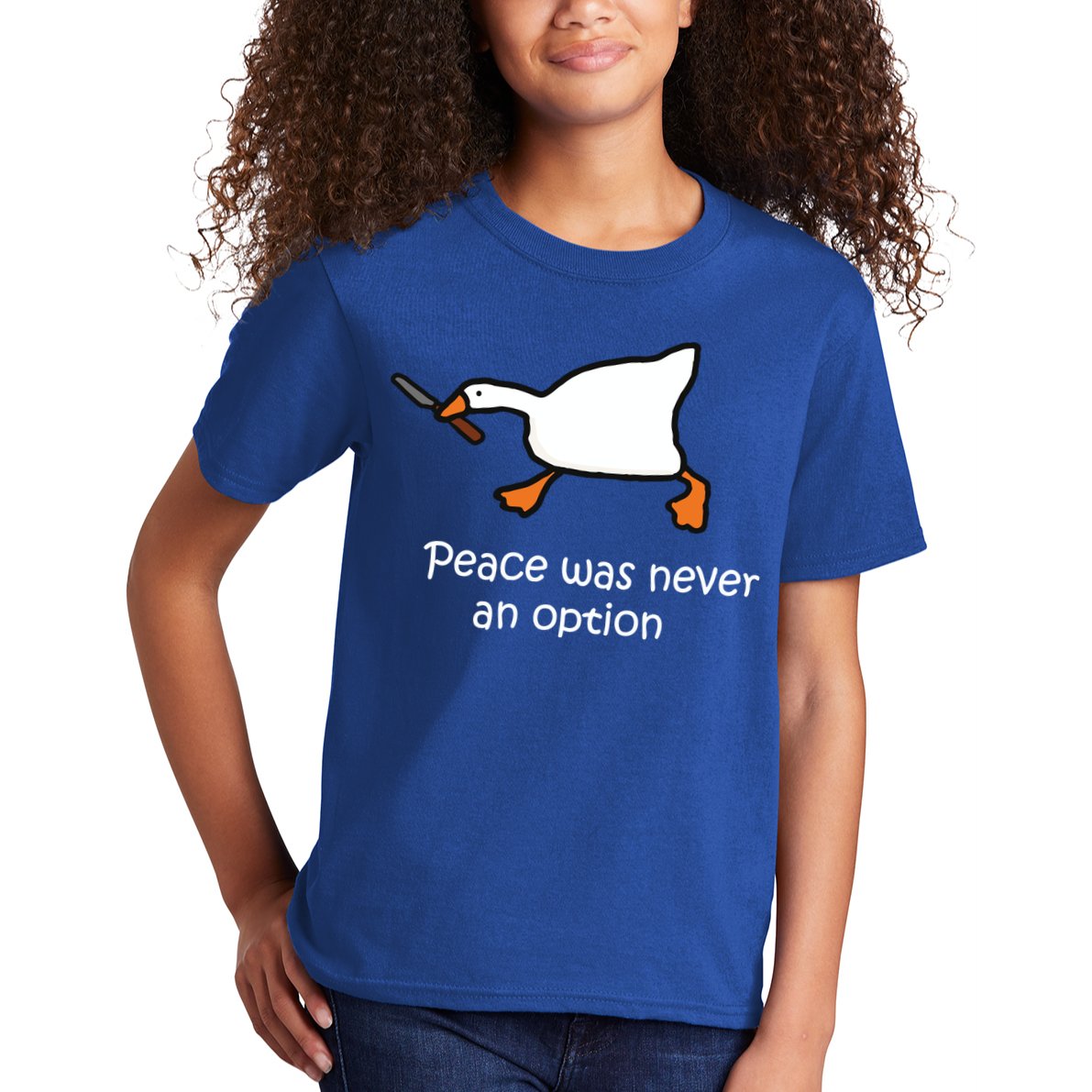 Peace Was Never An Option Murder Duck Kids T-Shirt