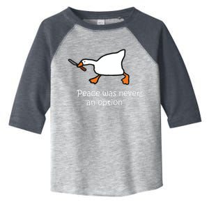 Peace Was Never An Option Murder Duck Toddler Fine Jersey T-Shirt