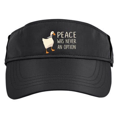 Peace Was Never An Option Funny Duck Quotes Sayings Humor Adult Drive Performance Visor