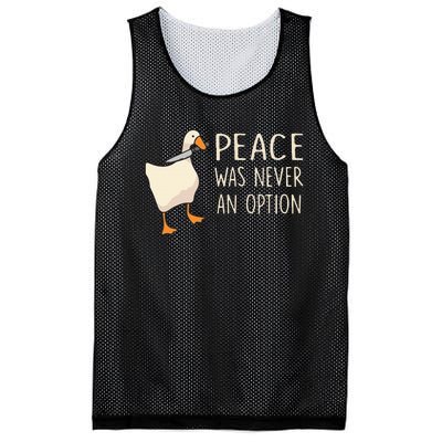 Peace Was Never An Option Funny Duck Quotes Sayings Humor Mesh Reversible Basketball Jersey Tank