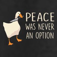 Peace Was Never An Option Funny Duck Quotes Sayings Humor Golf Towel