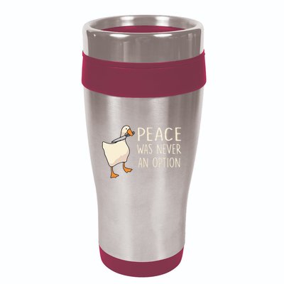 Peace Was Never An Option Funny Duck Quotes Sayings Humor 16oz Travel Tumbler