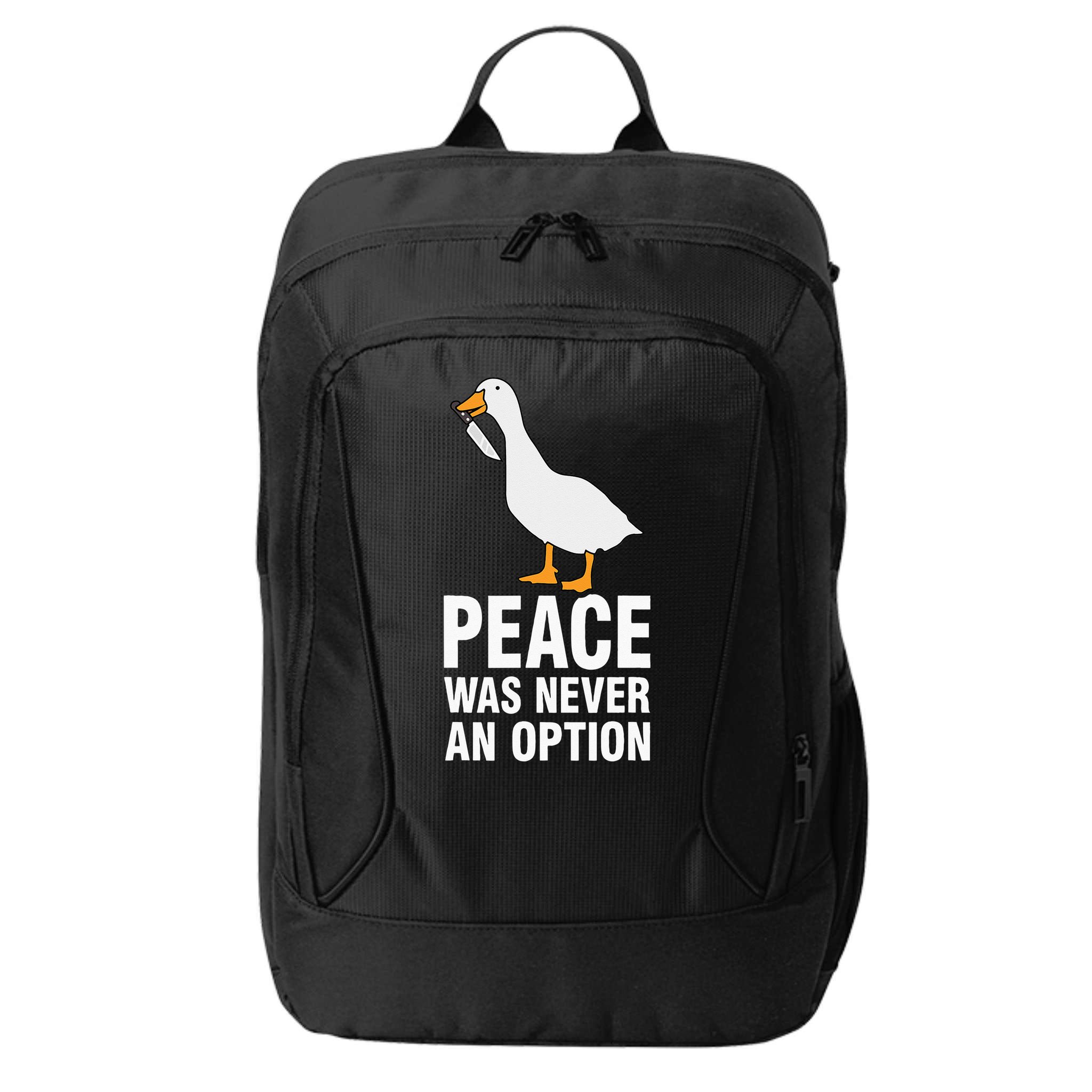 Peace Was Never An Option Goose Meme City Backpack