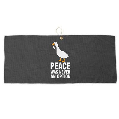 Peace Was Never An Option Goose Meme Large Microfiber Waffle Golf Towel