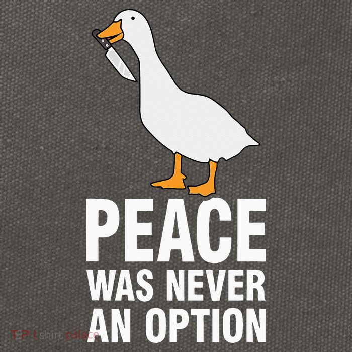 Peace Was Never An Option Goose Meme Cotton Canvas Backpack