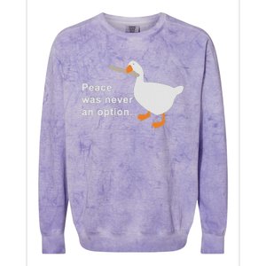 Peace Was Never An Option Colorblast Crewneck Sweatshirt