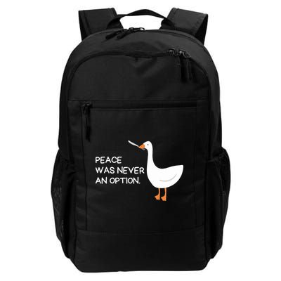 Peace Was Never An Option Angry Goose With Knife Daily Commute Backpack