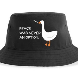 Peace Was Never An Option Angry Goose With Knife Sustainable Bucket Hat