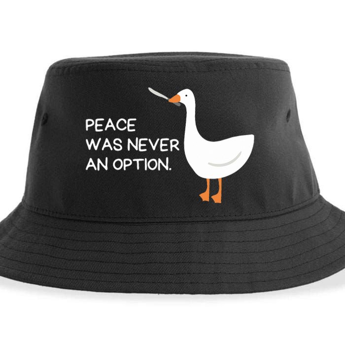 Peace Was Never An Option Angry Goose With Knife Sustainable Bucket Hat