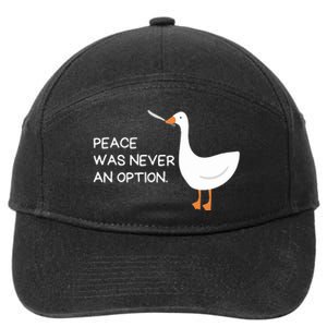 Peace Was Never An Option Angry Goose With Knife 7-Panel Snapback Hat