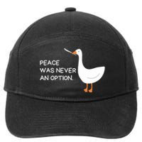 Peace Was Never An Option Angry Goose With Knife 7-Panel Snapback Hat