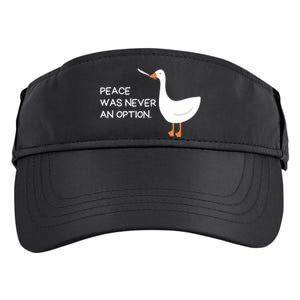 Peace Was Never An Option Angry Goose With Knife Adult Drive Performance Visor