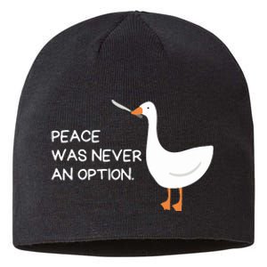 Peace Was Never An Option Angry Goose With Knife Sustainable Beanie