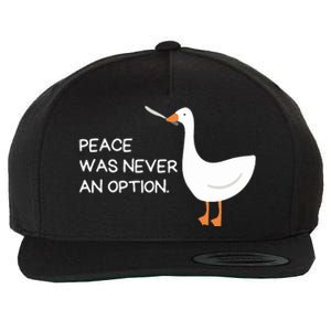 Peace Was Never An Option Angry Goose With Knife Wool Snapback Cap