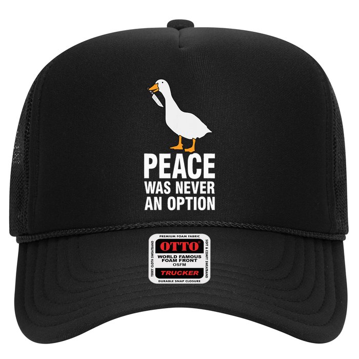 Peace Was Never An Option Geese Meme Hat