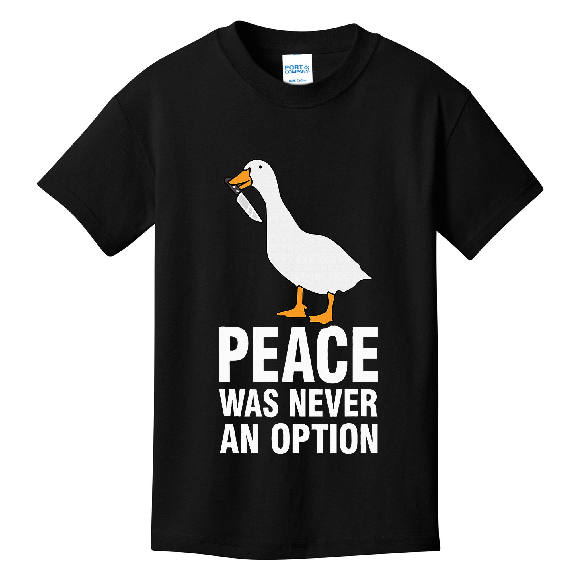 Peace Was Never An Option Geese Meme Kids T-Shirt