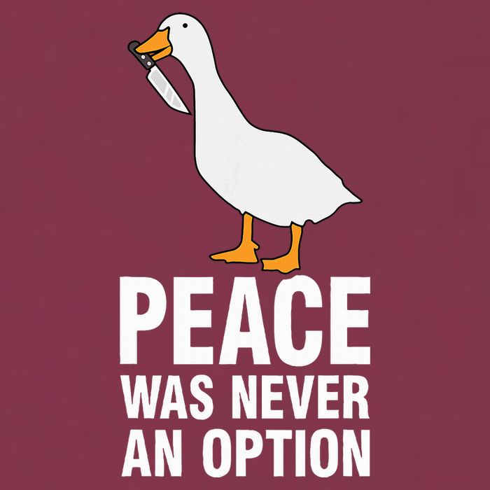 Peace Was Never An Option Geese Meme 16oz Travel Tumbler