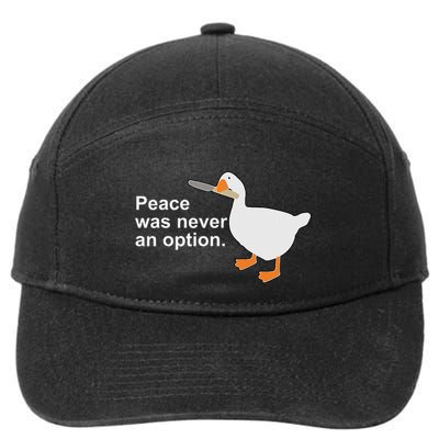 Peace Was Never An Option Funny Goose Apparel 7-Panel Snapback Hat