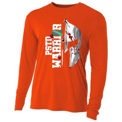 Pstd Warrior National Stress Awareness Month Helmet Gift Cooling Performance Long Sleeve Crew