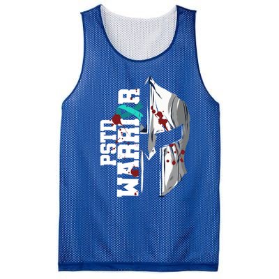 Pstd Warrior National Stress Awareness Month Helmet Gift Mesh Reversible Basketball Jersey Tank