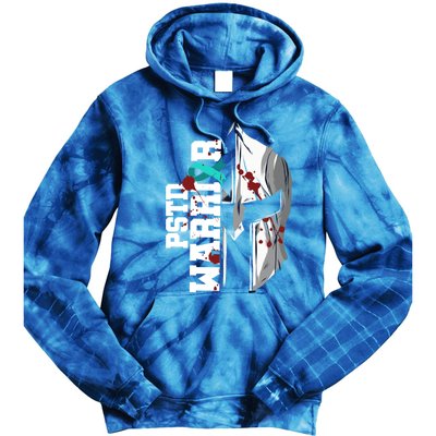 Pstd Warrior National Stress Awareness Month Helmet Gift Tie Dye Hoodie