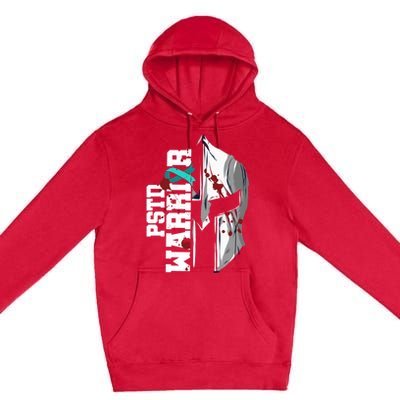 Pstd Warrior National Stress Awareness Month Helmet Gift Premium Pullover Hoodie