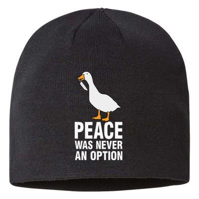 Peace Was Never An Option Goose Meme Sustainable Beanie