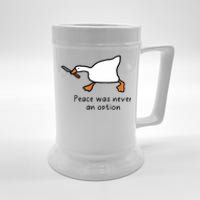 Peace Was Never An Option Funny Goose Beer Stein