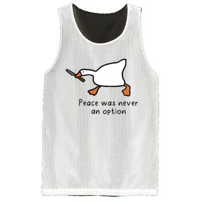 Peace Was Never An Option Funny Goose Mesh Reversible Basketball Jersey Tank