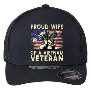 Proud Wife Of Vietnam Veteran Us Flexfit Unipanel Trucker Cap