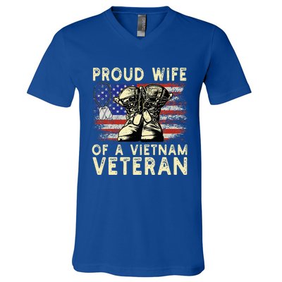 Proud Wife Of Vietnam Veteran Us V-Neck T-Shirt