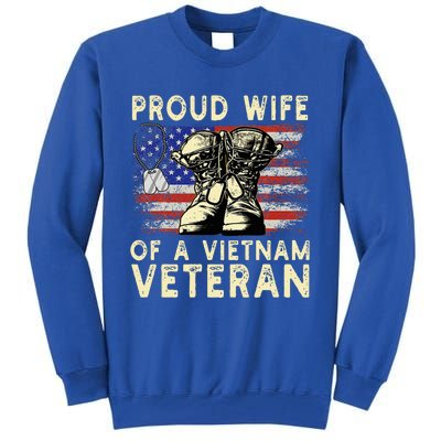 Proud Wife Of Vietnam Veteran Us Tall Sweatshirt