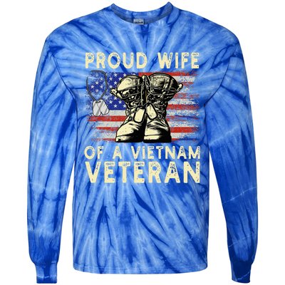 Proud Wife Of Vietnam Veteran Us Tie-Dye Long Sleeve Shirt