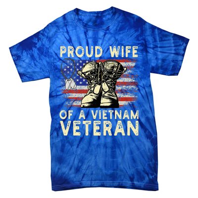 Proud Wife Of Vietnam Veteran Us Tie-Dye T-Shirt