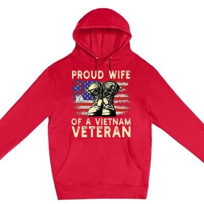 Proud Wife Of Vietnam Veteran Us Premium Pullover Hoodie