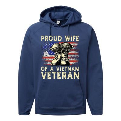 Proud Wife Of Vietnam Veteran Us Performance Fleece Hoodie