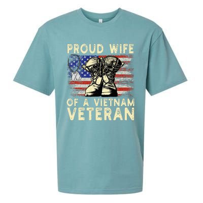 Proud Wife Of Vietnam Veteran Us Sueded Cloud Jersey T-Shirt