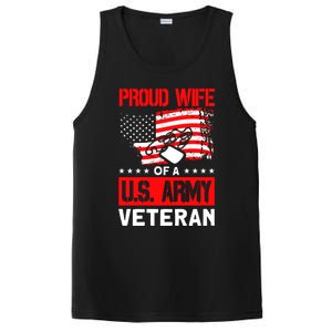 Proud Wife Of A U.S. Army Veteran Soldier Wife Premium PosiCharge Competitor Tank