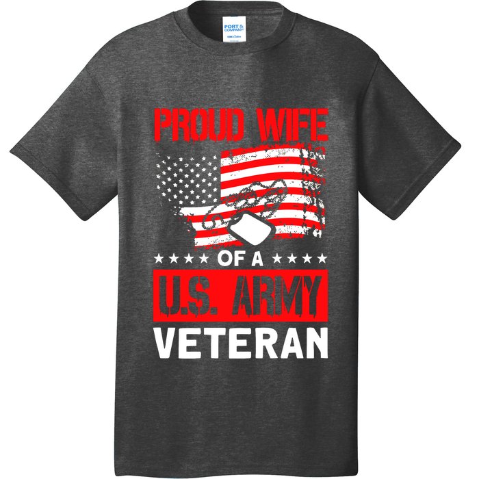 Proud Wife Of A U.S. Army Veteran Soldier Wife Premium T-Shirt