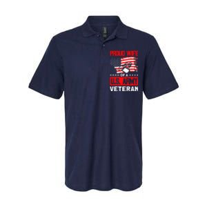 Proud Wife Of A U.S. Army Veteran Soldier Wife Premium Softstyle Adult Sport Polo