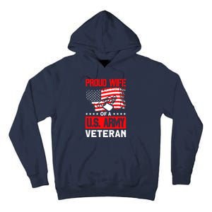 Proud Wife Of A U.S. Army Veteran Soldier Wife Premium Tall Hoodie